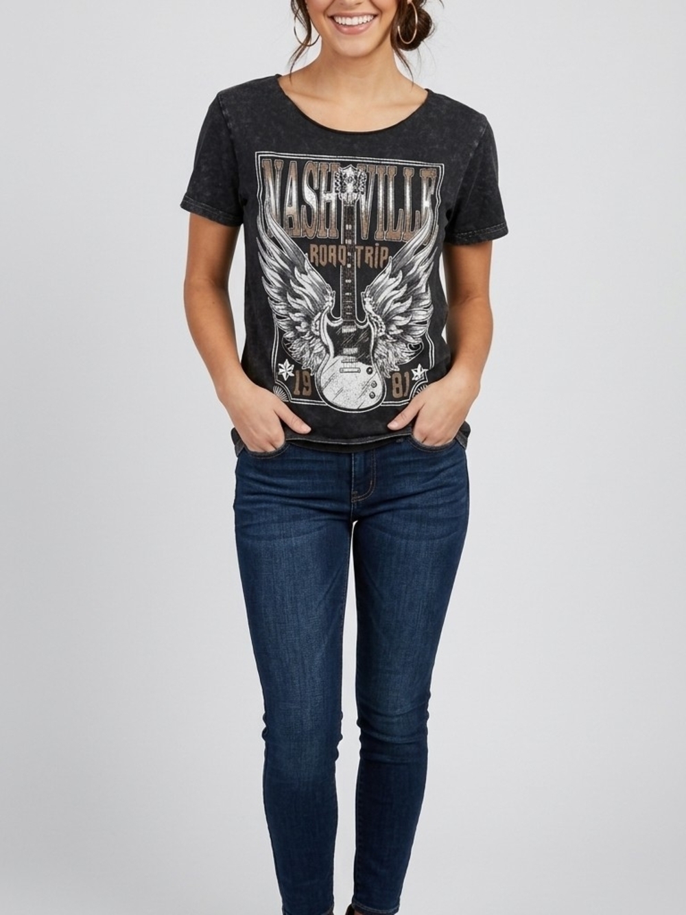 Rebellious One Charcoal Nashville Graphic Tee